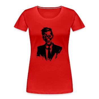 Zombie Untoter Halloween Horror - Frauen Premium Bio T-Shirt - Rot - Vorne - Mia (176cm)