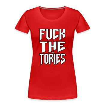 BAISE LES CONSERVATEURS - T-shirt bio Premium Femme - rouge - Devant - Mia (176cm)