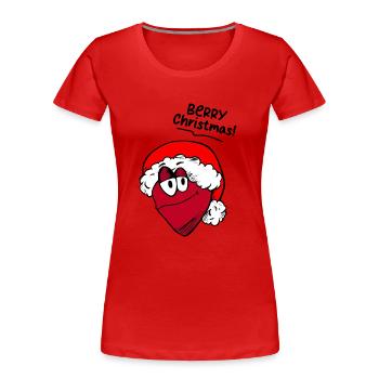 Idée cadeau drôle d’humour drôle - T-shirt bio Premium Femme - rouge - Devant - Mia (176cm)