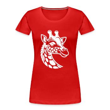 Petite girafe mignonne avec un look mignon - T-shirt bio Premium Femme - rouge - Devant - Mia (176cm)