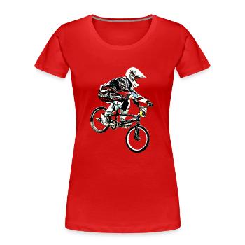 bmx race - T-shirt bio Premium Femme - rouge - Devant - Mia (176cm)