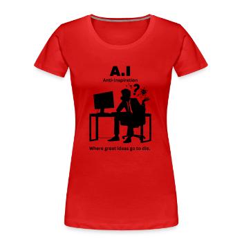 A.I - Künstliches Interesse: Vortäuschen von Begeisterung für mich - Frauen Premium Bio T-Shirt - Rot - Vorne - Mia (176cm)