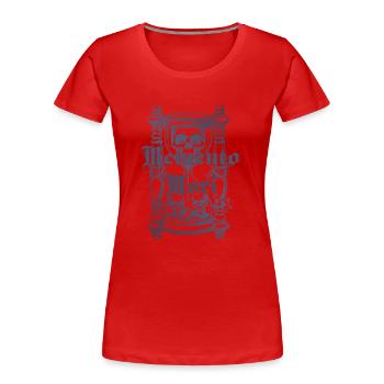 Memento Mori - Frauen Premium Bio T-Shirt - Rot - Vorne - Mia (176cm)