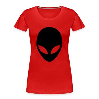 Alien - Frauen Premium Bio T-Shirt - Rot - Vorne - Mia (176cm)