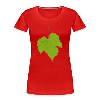 Maple leaf - Women's Premium Organic T-Shirt - red - Front - Mia (176cm)