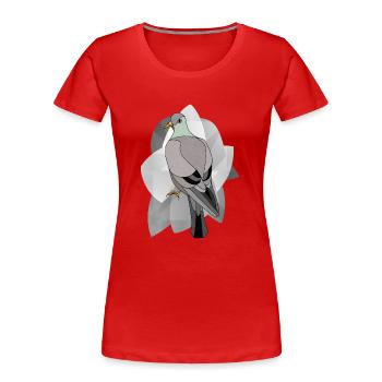 Vogeltaube - Frauen Premium Bio T-Shirt - Rot - Vorne - Mia (176cm)