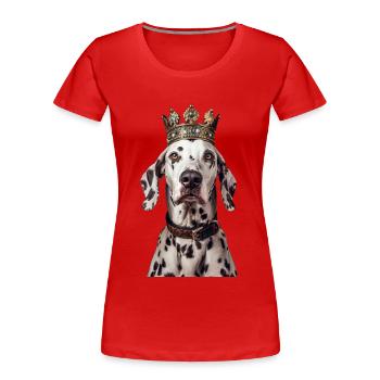 Dalmate - T-shirt bio Premium Femme - rouge - Devant - Mia (176cm)