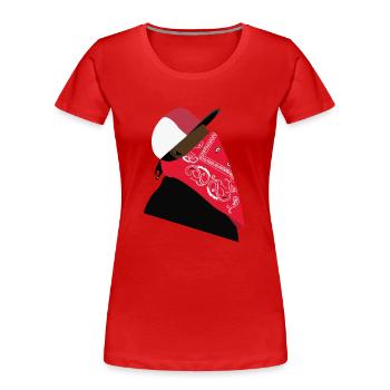 GangsterbyDree - T-shirt bio Premium Femme - rouge - Devant - Mia (176cm)