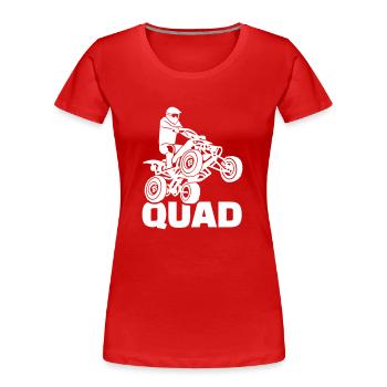 Quad - T-shirt bio Premium Femme - rouge - Devant - Mia (176cm)