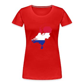 Niederlande - Holland - Frauen Premium Bio T-Shirt - Rot - Vorne - Mia (176cm)