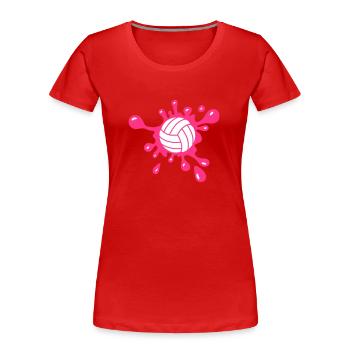 Volleyball Splash - T-shirt bio Premium Femme - rouge - Devant - Mia (176cm)