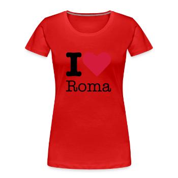 I Love Roma - Women's Premium Organic T-Shirt - red - Front - Mia (176cm)