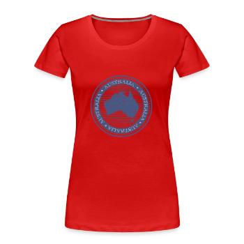 Australie - T-shirt bio Premium Femme - rouge - Devant - Mia (176cm)