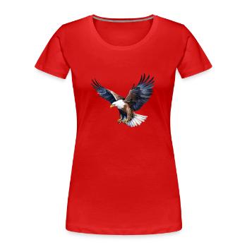 Pygargue à tête blanche - T-shirt bio Premium Femme - rouge - Devant - Mia (176cm)