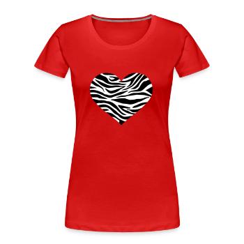 Zebra - Women's Premium Organic T-Shirt - red - Front - Mia (176cm)