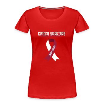 Kehlkopfkrebs - Frauen Premium Bio T-Shirt - Rot - Vorne - Mia (176cm)