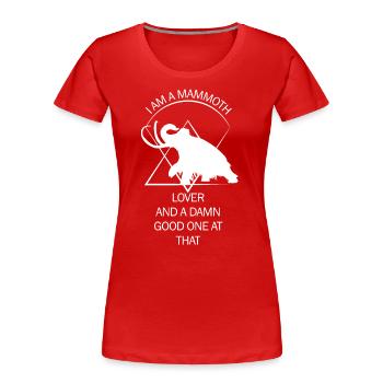Lustiges Mammut Steinzeit Eiszeit Design Urzeit - Frauen Premium Bio T-Shirt - Rot - Vorne - Mia (176cm)