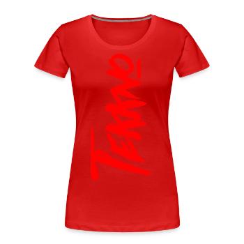 TEKKNO TECHNO HARD TEKK HARDTEKK TEKKE - Frauen Premium Bio T-Shirt - Rot - Vorne - Mia (176cm)