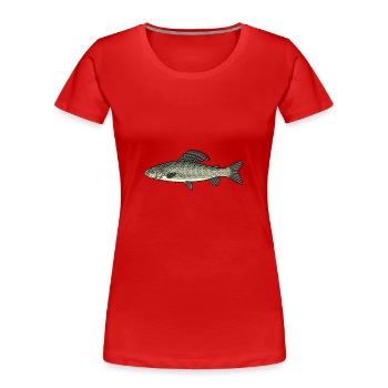 Äsche Angeln Fisch Fliegenfischen Fische - Frauen Premium Bio T-Shirt - Rot - Vorne - Mia (176cm)