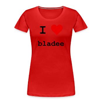 I Love Bladee - Women's Premium Organic T-Shirt - red - Front - Mia (176cm)