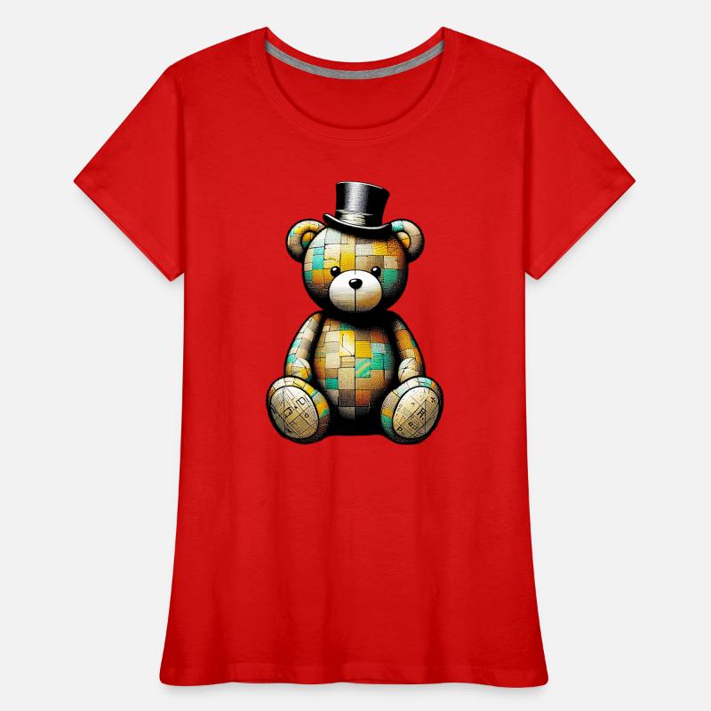 Teddy Bear Chapeau haut de forme Teddy Bear T-shirt bio Premium Femme
