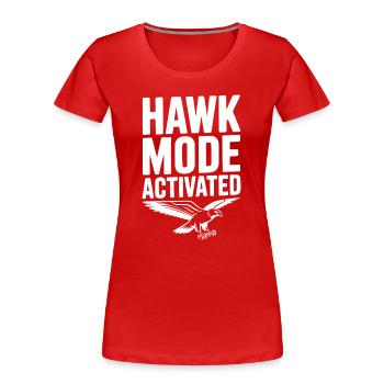 Mode Faucon activé - T-shirt bio Premium Femme - rouge - Devant - Mia (176cm)