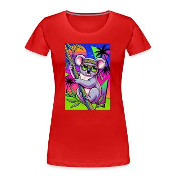 Koala - Women's Premium Organic T-Shirt - red - Front - Mia (176cm)
