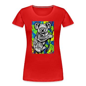 Koala - Women's Premium Organic T-Shirt - red - Front - Mia (176cm)