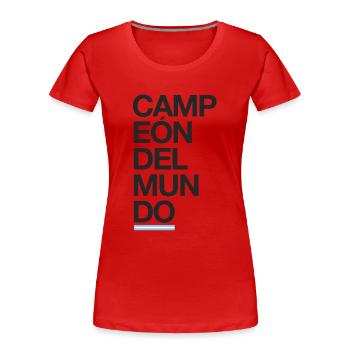 Campeón del mundo Argentina - Women's Premium Organic T-Shirt - red - Front - Mia (176cm)