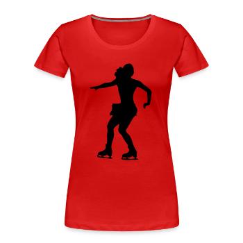 Eiskunstlauf - Figure Skating - Frauen Premium Bio T-Shirt - Rot - Vorne - Mia (176cm)