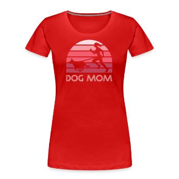 Canicross Laufen mit Hund Canicross Frauen - Frauen Premium Bio T-Shirt - Rot - Vorne - Mia (176cm)