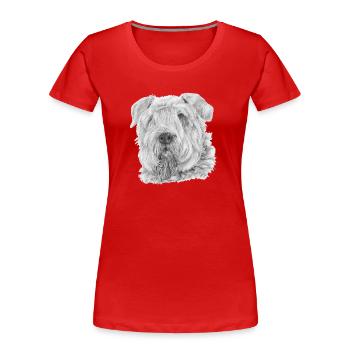 Bouvier Des Flandres - T-shirt bio Premium Femme - rouge - Devant - Mia (176cm)