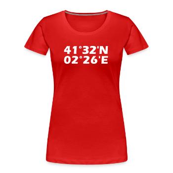 Mataró Coordinates - Women's Premium Organic T-Shirt - red - Front - Mia (176cm)