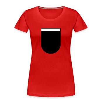 Wappen - Frauen Premium Bio T-Shirt - Rot - Vorne - Mia (176cm)