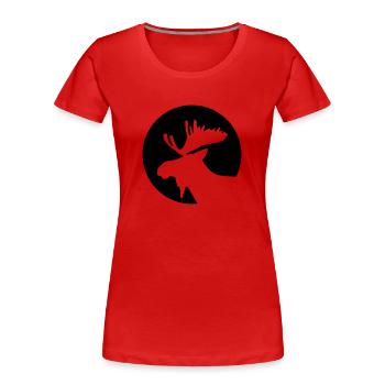 élan - T-shirt bio Premium Femme - rouge - Devant - Mia (176cm)