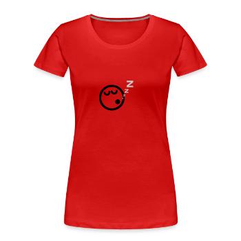 tired emoji - Women's Premium Organic T-Shirt - red - Front - Mia (176cm)