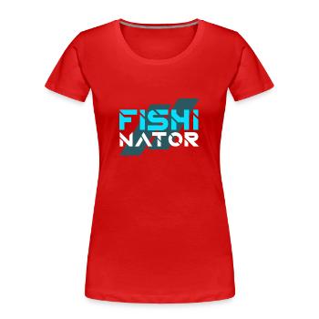 Fischer Fishinator angeln Fisch Geschenk - Frauen Premium Bio T-Shirt - Rot - Vorne - Mia (176cm)