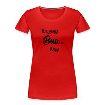 Depuis Bua a Depp entier - T-shirt bio Premium Femme - rouge - Devant - Mia (176cm)