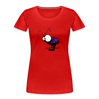 Eintagsfliege Lustige Illustration - Frauen Premium Bio T-Shirt - Rot - Vorne - Mia (176cm)