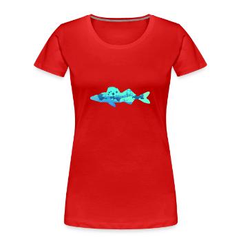 Zander - Frauen Premium Bio T-Shirt - Rot - Vorne - Mia (176cm)