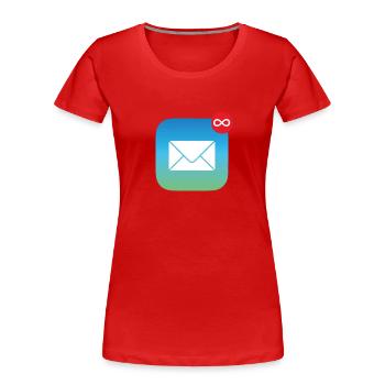 Mail Unendlich Arbeit | Immer genug zu tun - Frauen Premium Bio T-Shirt - Rot - Vorne - Mia (176cm)