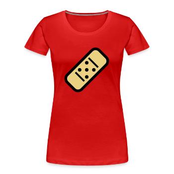 Cartoon plaster - Women's Premium Organic T-Shirt - red - Front - Mia (176cm)