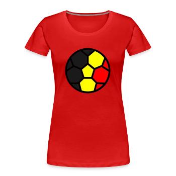Soccer World Cup Flag Belgium World Cup - Women's Premium Organic T-Shirt - red - Front - Mia (176cm)