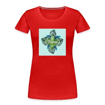 Summer - tropical summer paradise - Women's Premium Organic T-Shirt - red - Front - Mia (176cm)