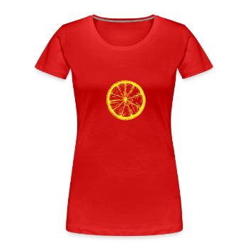 Citron - T-shirt bio Premium Femme - rouge - Devant - Mia (176cm)