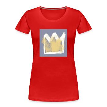 crown - Women's Premium Organic T-Shirt - red - Front - Mia (176cm)