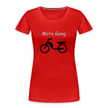 Mofa Gang! - Frauen Premium Bio T-Shirt - Rot - Vorne - Mia (176cm)
