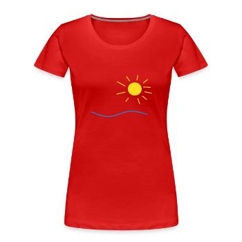 Sun and sea - Women's Premium Organic T-Shirt - red - Front - Mia (176cm)