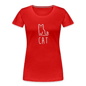 Cat cat gift idea - Women's Premium Organic T-Shirt - red - Front - Mia (176cm)