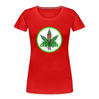 Smoke - Rauchen - Obama - Frauen Premium Bio T-Shirt - Rot - Vorne - Mia (176cm)